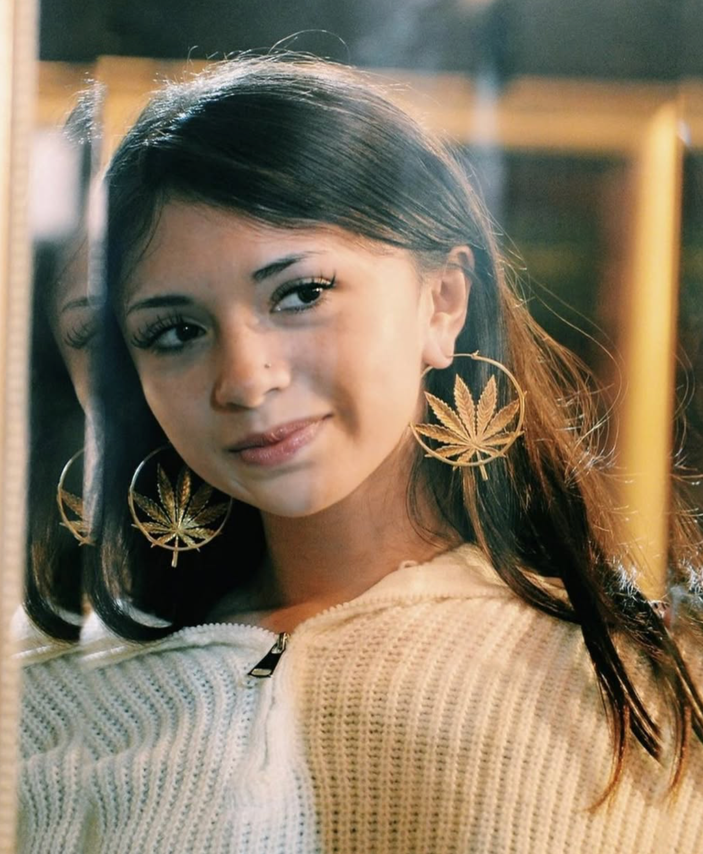 Sativa earrings from Maya