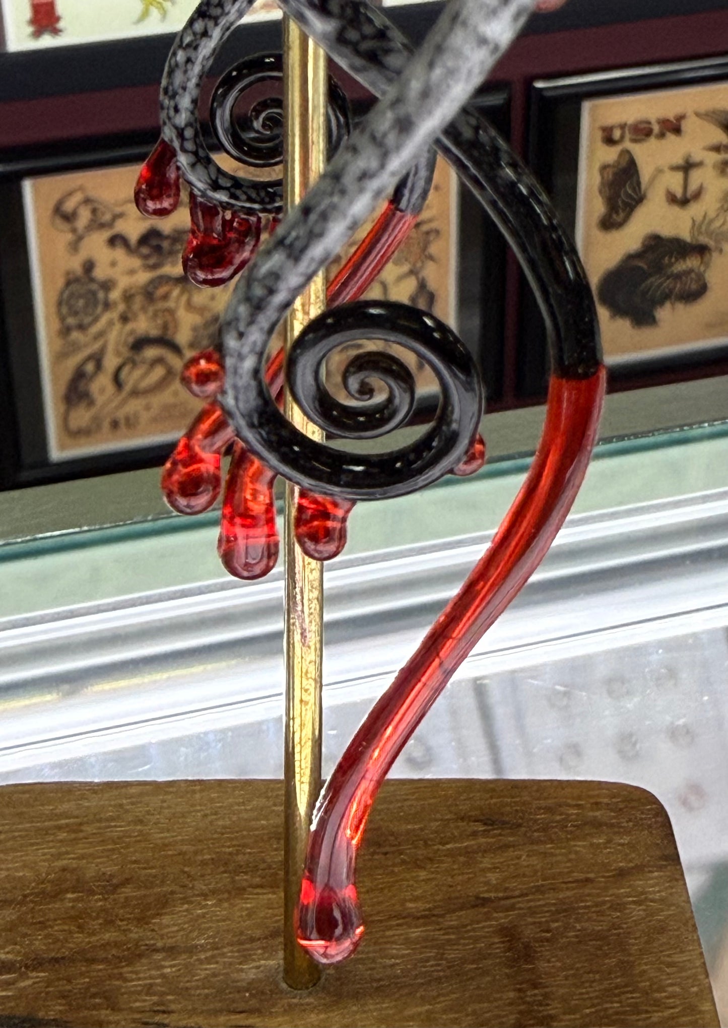 Blood on Snow Raven Squid  by GlassHearts Studio