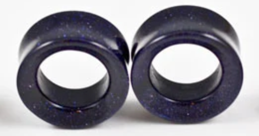Blue Goldstone Eyelets / Tunnels
