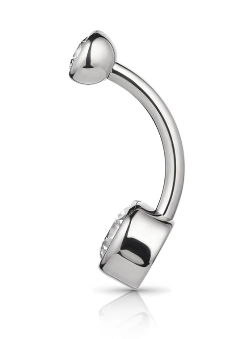 Titanium Curved Barbell - Bezel