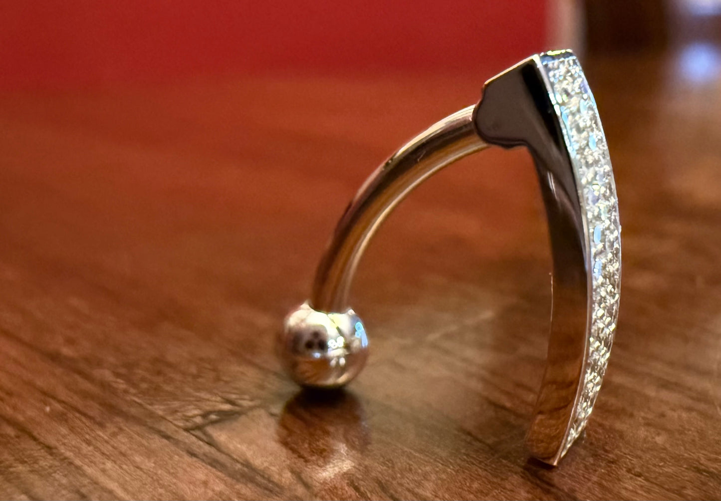 BVLA - Kenari - Comfort Fit Curved Barbell with Diamonds
