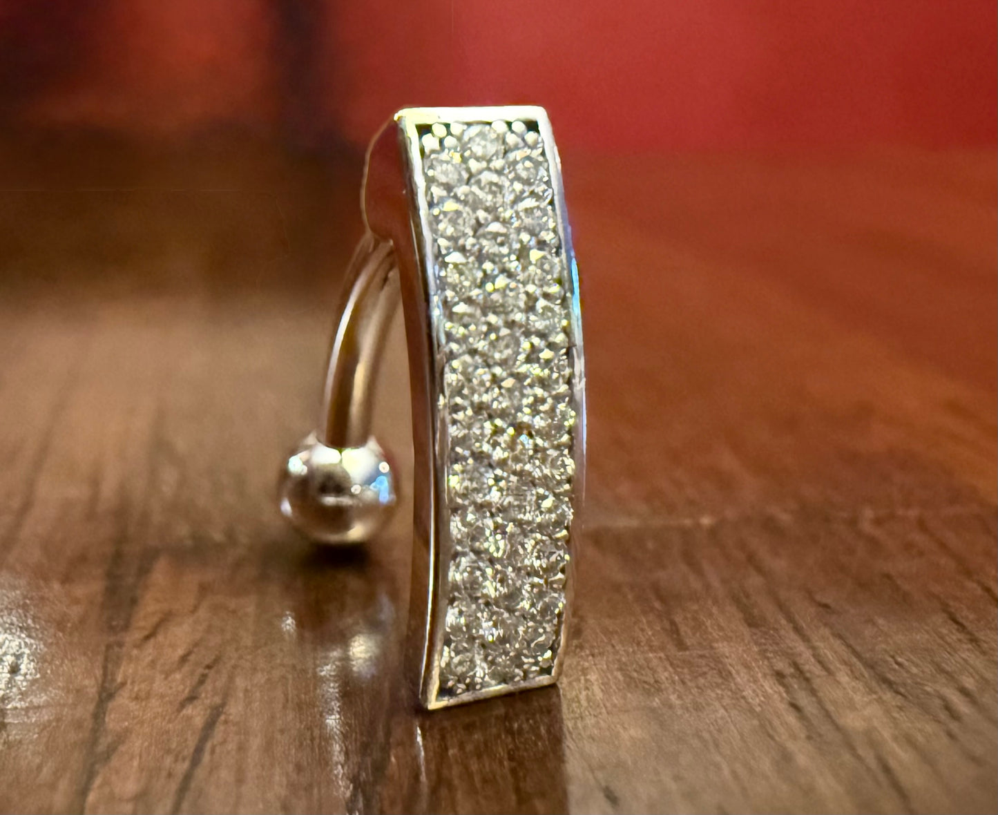 BVLA - Kenari - Comfort Fit Curved Barbell with Diamonds