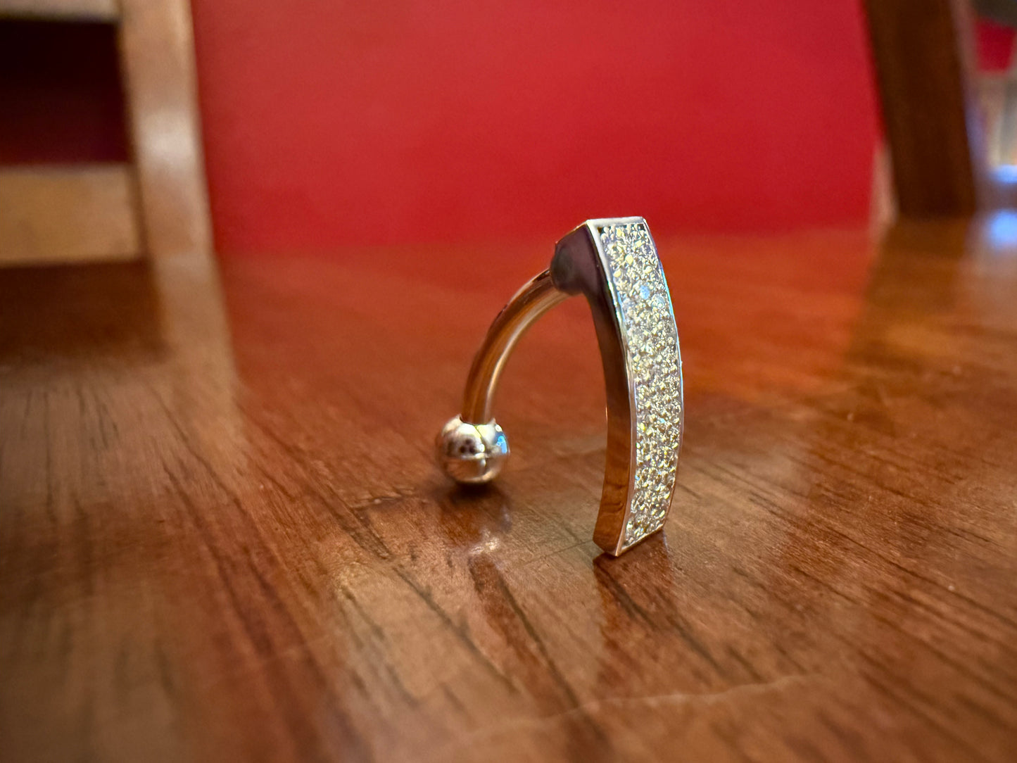 BVLA - Kenari - Comfort Fit Curved Barbell with Diamonds