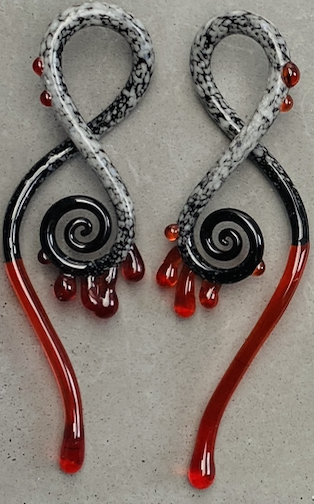 Blood on Snow Raven Squid  by GlassHearts Studio