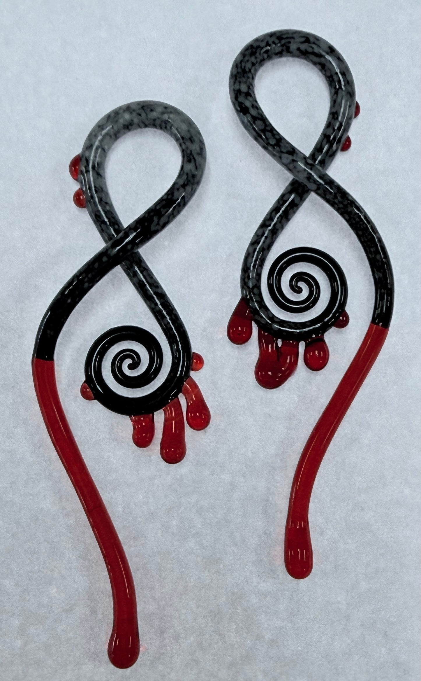 Blood on Snow Raven Squid  by GlassHearts Studio