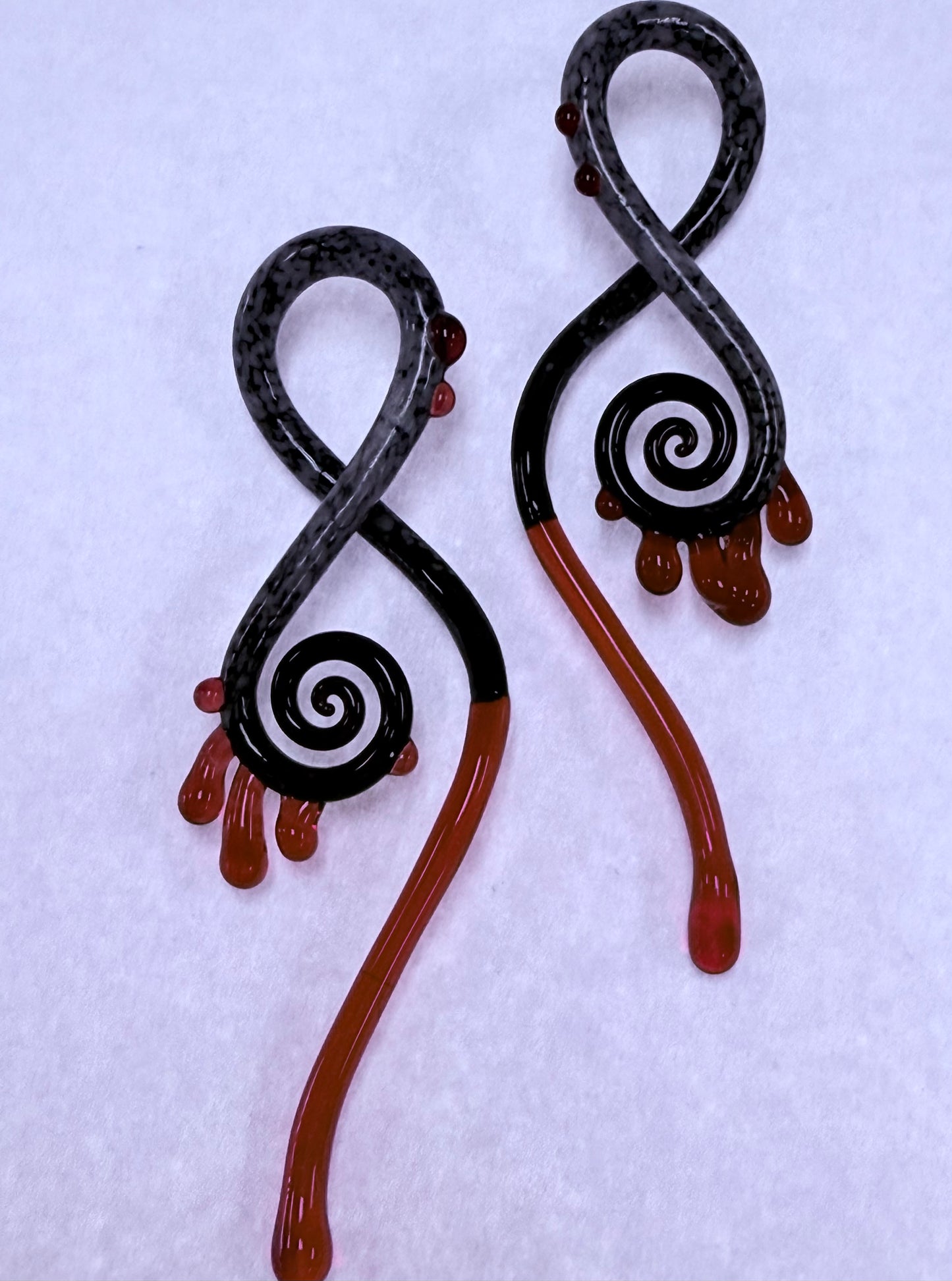 Blood on Snow Raven Squid  by GlassHearts Studio